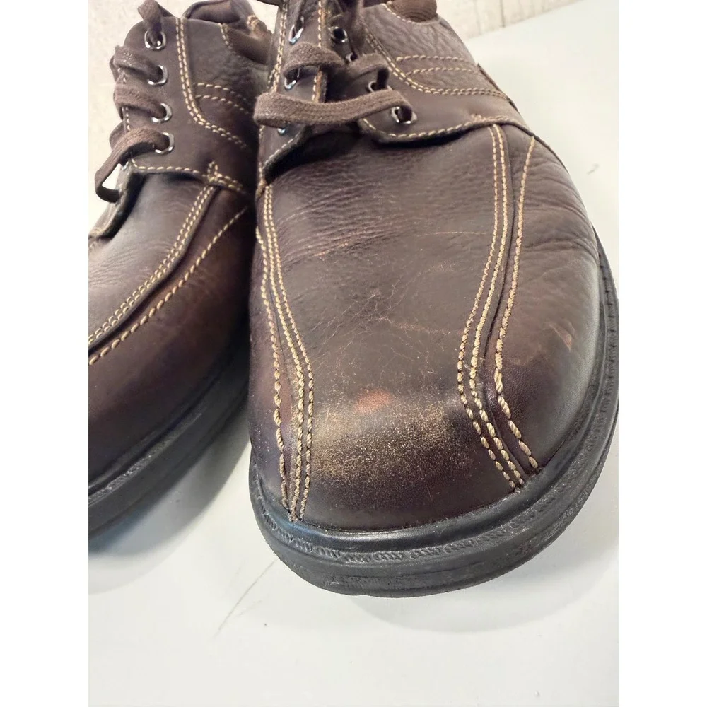 Clarks Mens Brown Leather Lace Up Oxford Shoes Size 12 M 26103260